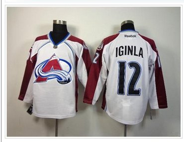 Colorado Avalanche #12 Jarome Iginla White NHL Jersey