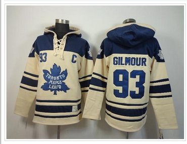 Toronto Maple Leafs #93 Doug Gilmour Cream Sawyer Hooded Sweatshirt Stitched NHL Jersey Toronto Maple Leafs #93 Doug Gilmour Cream Sawyer Hooded Sweatshirt Stitched NHL Jersey