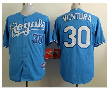 Kansas City Royals #30 Yordano Ventura Light Blue Cool Base Stitched Baseball Jersey
