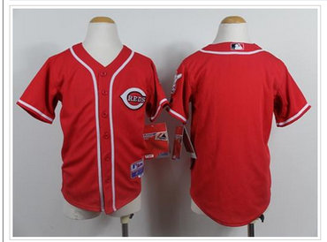 Youth mlb Cincinnati Reds Blank Red Cool Base Stitched Baseball Jersey