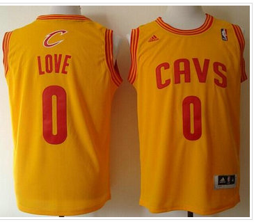 Revolution 30 Cleveland Cavaliers #0 Kevin Love Yellow Stitched NBA Jersey