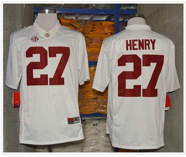 Crimson Tide #27 Derrick Henry White Limited Stitched NCAA Jersey