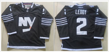 New York Islanders #2 Nick Leddy Black Alternate Stitched NHL Jersey