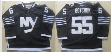 New York Islanders #55 Johnny Boychuk Black Alternate Stitched NHL Jersey