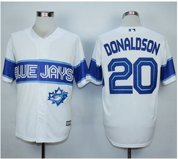 Toronto Blue Jays #20 Josh Donaldson White Exclusive New Cool Base Stitched MLB Jersey