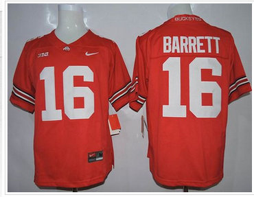 Ohio State Buckeyes #16 J. T. Barrett Red Limited Stitched NCAA Jersey