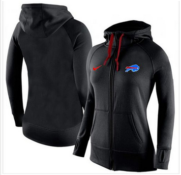 Women Nike Buffalo Bills Full-Zip Performance Hoodie Black