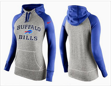 Women Nike Buffalo Bills Performance Hoodie Grey & Blue_2 Women Nike Buffalo Bills Performance Hoodie Grey & Blue_2