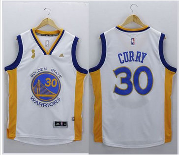 Golden State Warriors #30 Stephen Curry White New Champions Stitched NBA Jersey