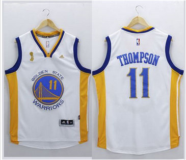 Golden State Warriors #11 Klay Thompson White New Champions Stitched NBA Jersey Golden State Warriors #11 Klay Thompson White New Champions Stitched NBA Jersey