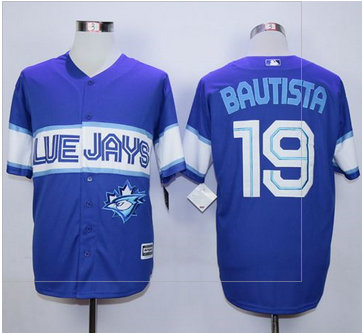 Toronto Blue Jays #19 Jose Bautista Blue Exclusive New Cool Base Stitched MLB Jersey