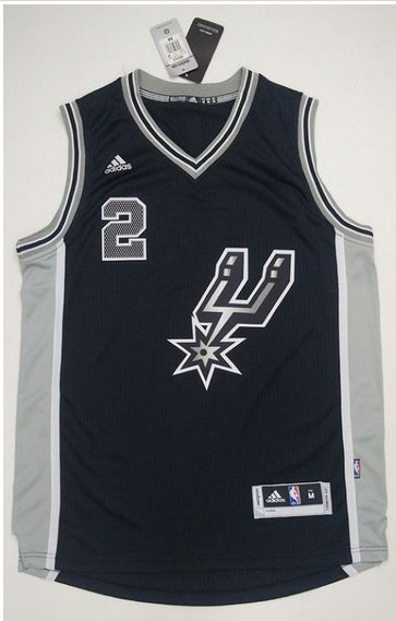 San Antonio Spurs #2 Kawhi Leonard Black New Road Stitched NBA Jersey