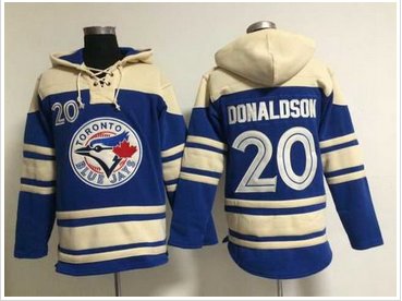 Toronto Blue Jays #20 Josh Donaldson Blue Sawyer Hooded Sweatshirt MLB Hoodie