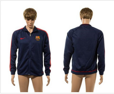 Barcelona Soccer Jackets Blue