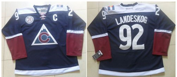 Colorado Avalanche #92 Gabriel Landeskog Navy Blue Alternate Stitched NHL Jersey Colorado Avalanche #92 Gabriel Landeskog Navy Blue Alternate Stitched NHL Jersey