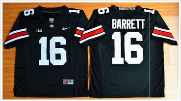 Ohio State Buckeyes #16 J. T. Barrett Black Limited Stitched NCAA Jersey