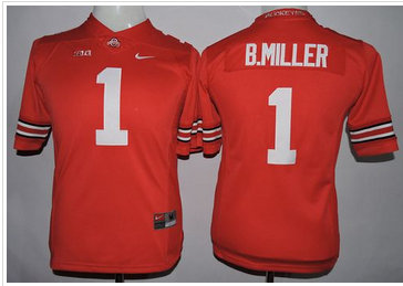 Youth Buckeyes #1 Braxton Miller Red Stitched NCAA Jersey Youth Buckeyes #1 Braxton Miller Red Stitched NCAA Jersey