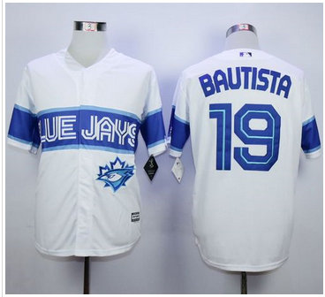 Toronto Blue Jays #19 Jose Bautista White Exclusive New Cool Base Stitched MLB Jersey