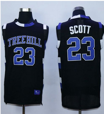One Tree Hill Ravens #23 Nathan Scott Black Stitched Basketball Jersey