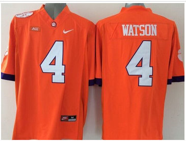 Clemson Tigers #4 Deshaun Watson Orange Limited Stitched NCAA Jersey