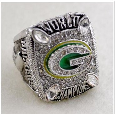 NFL Green Bay Packers World Champions Silver Ring NFL Green Bay Packers World Champions Silver Ring