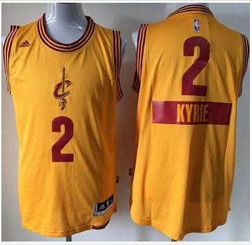 Youth NBA Cavaliers #2 Kyrie Irving Gold 2014-15 Christmas Day Stitched Jersey