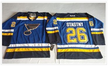 St.Louis Blues #26 Paul Stastny Light Blue Home Stitched NHL Jersey