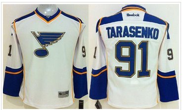 St.Louis Blues #91 Vladimir Tarasenko White Stitched Youth NHL Jersey