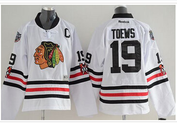 Youth NHL Blackhawks #19 Jonathan Toews White 2015 Winter Classic Stitched Jersey