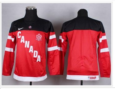 Youth NHL Team Canada Blank Red 100th Anniversary Stitched Jersey