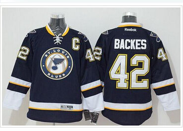 St.Louis Blues #42 David Backes Stitched Blue NHL Jersey