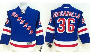 Youth NHL Rangers #36 Mats Zuccarello Blue Home Stitched Jersey Youth NHL Rangers #36 Mats Zuccarello Blue Home Stitched Jersey