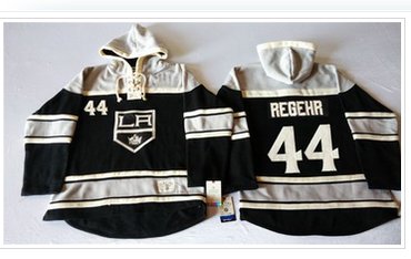 Los Angeles Kings #44 Robyn Regehr Black Sawyer Hooded Sweatshirt Stitched NHL Jersey