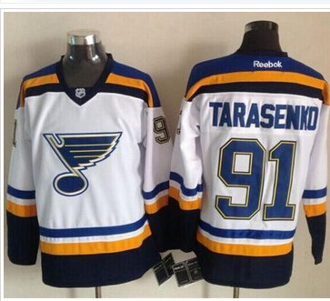 St.Louis Blues #91 Vladimir Tarasenko White Stitched NHL Jersey