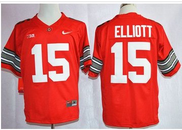 Ohio State Buckeyes #15 Ezekiel Elliott Red Sugar Bowl Special Event Stitched NCAA Jersey
