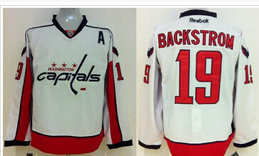 Washington Capitals #19 Nicklas Backstrom Stitched White NHL Jersey Washington Capitals #19 Nicklas Backstrom Stitched White NHL Jersey