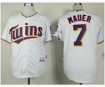Minnesota Twins #7 Joe Mauer White Home Cool Base Stitched Baseball Jersey Minnesota Twins #7 Joe Mauer White Home Cool Base Stitched Baseball Jersey