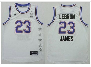 Cleveland Cavaliers #23 LeBron James White 2015 All Star Stitched NBA Jersey