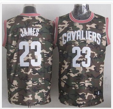 Cleveland Cavaliers #23 LeBron James Camo Stealth Collection Stitched NBA Jersey