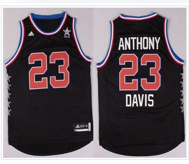 Charlotte Hornets #23 Anthony Davis Black 2015 All Star Stitched NBA Jersey