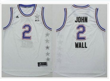 Washington Wizards #2 John Wall White 2015 All Star Stitched NBA Jersey