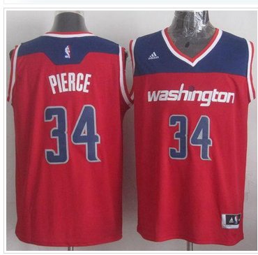 Revolution 30 Washington Wizards #34 Paul Pierce Red Stitched NBA Jersey