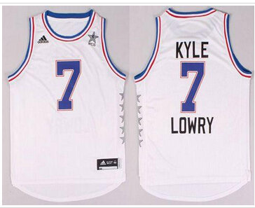 Toronto Raptors #7 Kyle Lowry White 2015 All Star Stitched NBA Jersey