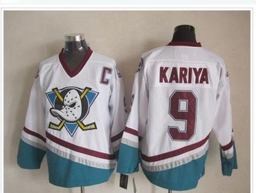 Anaheim Ducks #9 Paul Kariya White CCM Throwback Stitched NHL Jersey Anaheim Ducks #9 Paul Kariya White CCM Throwback Stitched NHL Jersey