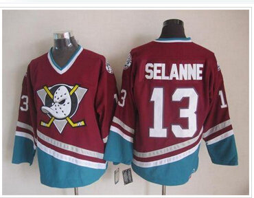 Anaheim Ducks #13 Teemu Selanne Red CCM Throwback Stitched NHL Jersey Anaheim Ducks #13 Teemu Selanne Red CCM Throwback Stitched NHL Jersey