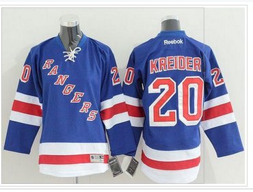 Youth NHL Rangers #20 Chris Kreider Blue Home Stitched Jersey Youth NHL Rangers #20 Chris Kreider Blue Home Stitched Jersey