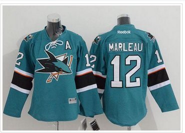 Youth NHL Sharks #12 Patrick Marleau Green Stitched Jersey Youth NHL Sharks #12 Patrick Marleau Green Stitched Jersey