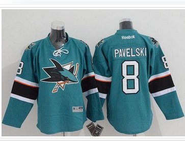Youth NHL Sharks #8 Joe Pavelski Green Stitched Jersey Youth NHL Sharks #8 Joe Pavelski Green Stitched Jersey