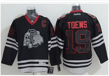 Chicago Blackhawks #19 Jonathan Toews Black Ice Stitched NHL Jersey