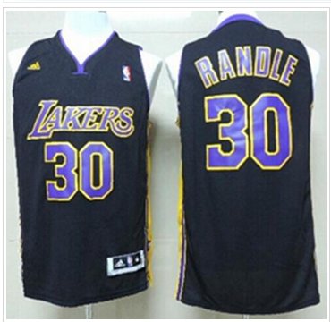 Revolution 30 Los Angeles Lakers #30 Julius Randle Black(Purple NO.) Hollywood Nights Stitched NBA Jersey